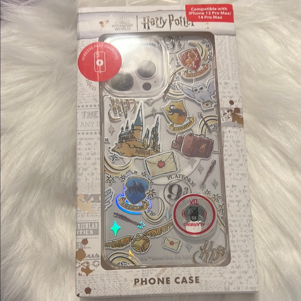 Harry Potter Themed Phone Case for iPhone 14 Pro Max - Silver